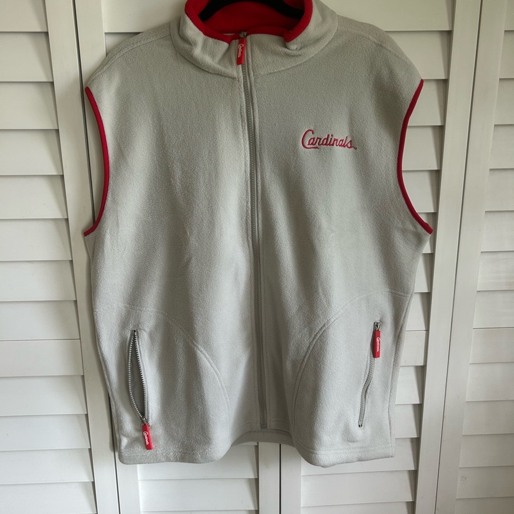 New Gray and Red Cardinals Sleeveless Vest